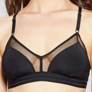 Xhilaration Black Mesh Bralette Racerback